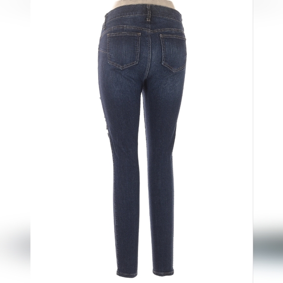 💥Sale💥Torrid Dark Blue Distressed Skinny Jeans - Picture 2 of 3